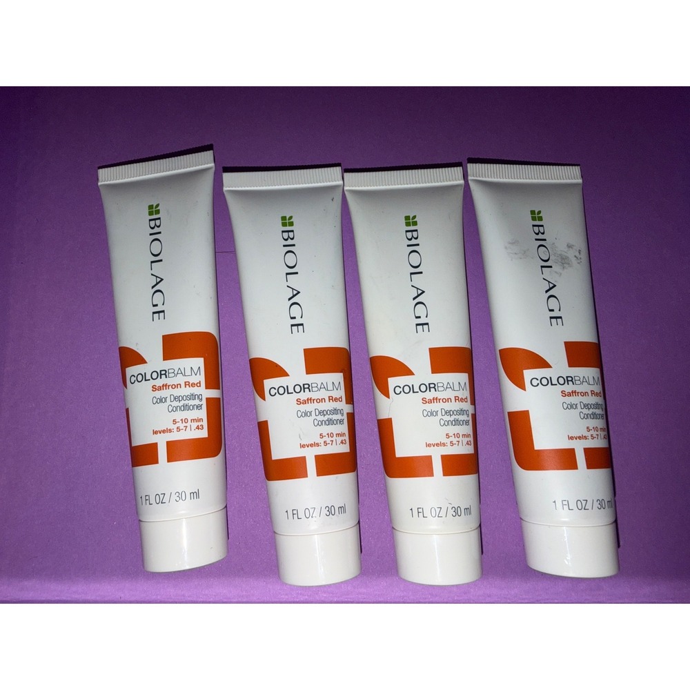 Matrix Biolage ColorBalm Color Depositing Conditioner Saffron Red 4 Pack Travel